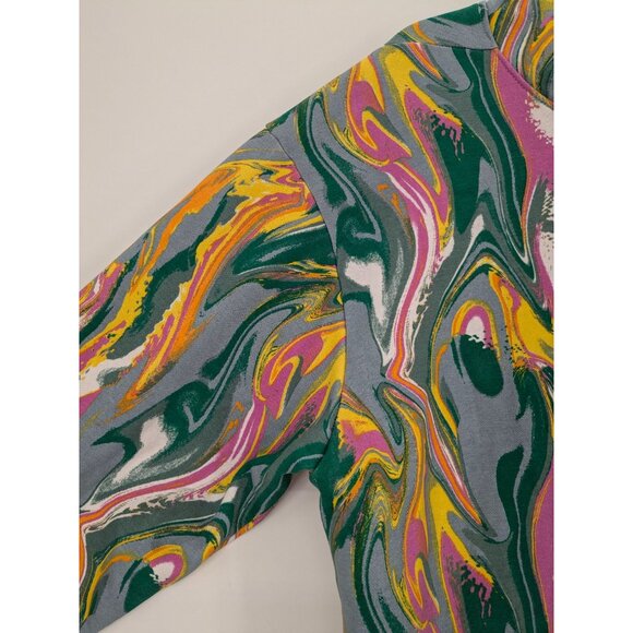 BP Hoodie Unisex Size M Pullover Swirl Marble Abstract Streetwear Athleisure 90s - Picture 8 of 11